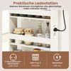 13 cm schlanker Aufbewahrungswagen mit Ladestation 4-stufiger rollbarer Küchenwagen mit Griff Natur + Weiß Bild 3