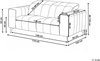 Sofa 2-Sitzer OMMEL Stoff Hellbeige Bild 2