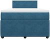 vidaXL Boxspringbett mit Matratze Blau 120x190 cm Samt 3287684 Bild 3