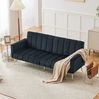Schlafsofa 183 x 76 x 75 cm in Schwarz – klappbares Sofa mit Schlaffunktion, Samtbezug und verstellbaren Rückenlehnen Bild 3