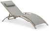 IDIMEX Gartenliege RELAX, Relaxliege mit Kissen Aluminiumgestell Textillehne & Kissen Champagner Bild 2