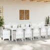 vidaXL Garten Essgruppe 13 pcs Weiß und Hellgrau Poly-Rattan und Stahl 3378624 Bild 3