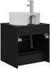 vidaXL Wandmontierte Waschtisch Schwarze Eiche 49,5 x 44,5 x 65 cm 890295 Bild 5