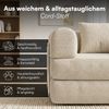 skølm 'Lofn' Modularer Sessel 1 Sitzer, 115x100 cm, Vollschaumcouch mit Metallgestell, Cord beige, Schlafsessel vakuumverpackt, kein Aufbau erforderlich Bild 5