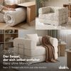 skølm 'Lofn' Modularer Sessel 1 Sitzer, 115x100 cm, Vollschaumcouch mit Metallgestell, Cord beige, Schlafsessel vakuumverpackt, kein Aufbau erforderlich Bild 2