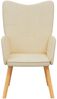 vidaXL Relaxsessel Creme Stoff [327921] Bild 3