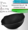 Feuerofen Utschak Ø49 cm Kochset mit 22 L Kazan Uchag 2 mm Stahl Учак Казан Учаг Grillfächer Schaumkelle Suppenkelle Utschag Kasan Feldküche Außenküche Eintopfofen Gulaschkanone Bild 3