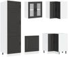 vidaXL 14-tlg. Küchenschrank-Set Porto Schwarz Holzwerkstoff 3314992 Bild 5