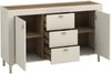 Kommode Mossa 2D3S MO06 (Farbe: Schwarz / Schwarz + Eiche Whisky) Bild 2