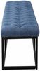 Sitzbank Amun Stoff Schwarz 150 cm, blau Bild 3