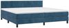 vidaXL Boxspringbett mit Matratze & LED Dunkelblau 200x200 cm Samt, Härtegrad: H2 [3134547] Bild 3