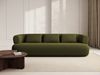 Micadoni Sofa Jenny 4-Sitzer Samt Salvador Grün Bild 5