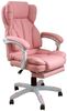 Schreibtischstuhl Bürostuhl Gamingstuhl Racing Chair Chefsessel mit Fußstütze Rosa Bild 5