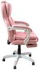 Schreibtischstuhl Bürostuhl Gamingstuhl Racing Chair Chefsessel mit Fußstütze Rosa Bild 2