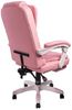 Schreibtischstuhl Bürostuhl Gamingstuhl Racing Chair Chefsessel mit Fußstütze Rosa Bild 3