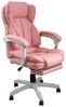 Schreibtischstuhl Bürostuhl Gamingstuhl Racing Chair Chefsessel mit Fußstütze Rosa Bild 4