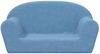 vidaXL Kindersofa 2-Sitzer Blau Weich Plüsch 356990 Bild 3