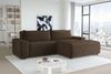 99rooms Tivoli Ecksofa Cordstoff POSO Braun Rechts mit Kissen Bild 1