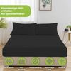 Jersey Spannbettlaken 140-160x200 100% Baumwolle weich bügelfrei komfort Schwarz Bild 5