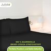Jersey Spannbettlaken 140-160x200 100% Baumwolle weich bügelfrei komfort Schwarz Bild 2