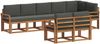 vidaXL Outdoor-Sofagarnitur mit Kissen 8 pcs Natur und Anthrazit 3366570 Bild 2