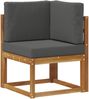 vidaXL Outdoor-Sofagarnitur mit Kissen 8 pcs Natur und Anthrazit 3366570 Bild 4