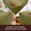 Green Bean® Sitzhocker aus Kunstleder - Pouf mit EPS Perlen Füllung - 40 x 40 cm - perfekte Ergänzung zum Sitzsack - verwelktes Grün Bild 3