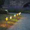Bunte Solar-Leuchten ,Ibiza' zur Wegbeleuchtung, 12er Set, Farbmix, Edelstahl, Lichtsensor, H 29cm Bild 2