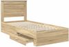 vidaXL Bettrahmen mit Kopfteil Sonoma-Eiche 100 x 200 cm Holzwerkstoff 3410352 Bild 5