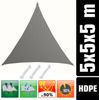 5x5x5m UV Sonnensegel Atmungsaktiv mit Befestigung Grau Bild 2