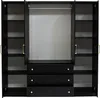 Vente-unique - LIZANDRO Wardrobe and walk-in wardrobe Holz, Platte Schwarz - B 58 cm x H 200 cm x L 196 cm Bild 3