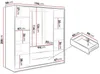 Vente-unique - LIZANDRO Wardrobe and walk-in wardrobe Holz, Platte Schwarz - B 58 cm x H 200 cm x L 196 cm Bild 5