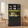 Bealife Sideboard Küchenschrank mit Arbeitsplatte und 2 Schubladen (Mit LED-Licht (farblich einstellbar) & Steckdose) Bild 3
