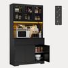 Bealife Sideboard Küchenschrank mit Arbeitsplatte und 2 Schubladen (Mit LED-Licht (farblich einstellbar) & Steckdose) Bild 4