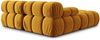 Micadoni Modulares Sofa Bellis 3-Sitzer mit flachem Modul Samt Bluvel Gelb Bild 5