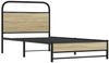 Einzelbettgestell Design für Erwachsene ohne Matratze 100x200 cm Sonoma-Eiche Holzwerkstoff d3832e Bild 3