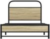 Einzelbettgestell Design für Erwachsene ohne Matratze 100x200 cm Sonoma-Eiche Holzwerkstoff d3832e Bild 5
