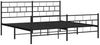 vidaXL Bettgestell mit Kopf- und Fußteil, Metall schwarz, 193x203 cm Bild 4
