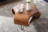 Couchtisch WL5.603 Sheesham massiv Holz 55 x 55 x 38 cm Ablage & Metallgestell, Retro Wohnzimmertisch Massivholz braun, Sofatisch modern Holztisch, Tisch mit Fach Wohnzimmer Bild 5