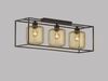 LED Deckenleuchte 3-flammig Schwarz Gold dimmbar über Schalter, Breite 83cm Bild 3
