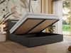 Polsterbett GOLD 5 CLASSIC 140 x 200 cm mit LED-Beleuchtung & Bettkasten, Doppelbett inkl. Lattenrost, Metall-Lift-System & Stauraum, Multipocket Matratze - Grau Kunstleder - ELORI LUX Bild 3