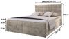 Masseno Boxbett GLOS 160x200 cm mit Bonell Matratze und Topper, Doppelbett, Polsterbett mit Kopfteil, Boxspringbett Bild 4