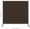 vidaXL Paravent Braun 175x180 cm Stoff 320736 Bild 5
