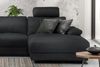 KAWOLA Sofa LOLA Ecksofa XL Leder schwarz mit motorischer Relaxfunktion Recamiere rechts 84 x 178 x 304 cm Bild 4