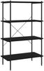 vidaXL Regal mit 4 Böden Schwarz 80x40x130 cm 336343 Bild 2
