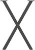vidaXL Esstischbeine X-Form 2 Stk. Anthrazit 50x(72-73) cm Stahl 4012910 Bild 5