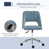 Bürostuhl 49 x 60 x 79-91 cm aus Polyester in Blau, höhenverstellbar & drehbar, 1 St. Bild 3