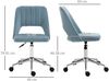 Bürostuhl 49 x 60 x 79-91 cm aus Polyester in Blau, höhenverstellbar & drehbar, 1 St. Bild 2
