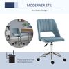 Bürostuhl 49 x 60 x 79-91 cm aus Polyester in Blau, höhenverstellbar & drehbar, 1 St. Bild 5