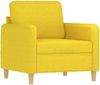 vidaXL 4-tlg. Sofagarnitur mit Kissen Hellgelb Stoff 3202067 Bild 3